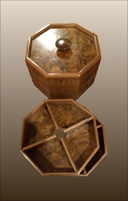 2026/07/09 2 Tray Walnut Burl Box - Lloyd Donnelly