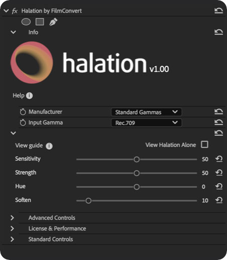 FilmConvert Halation (Standalone) preview