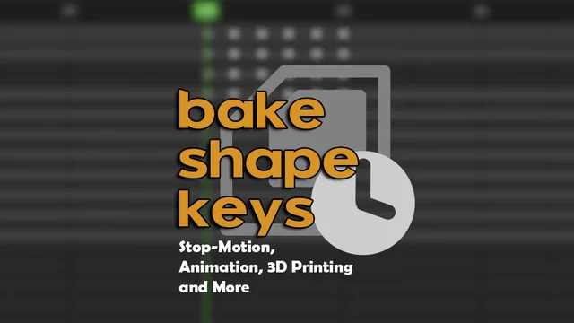 Bake Shape Keys preview