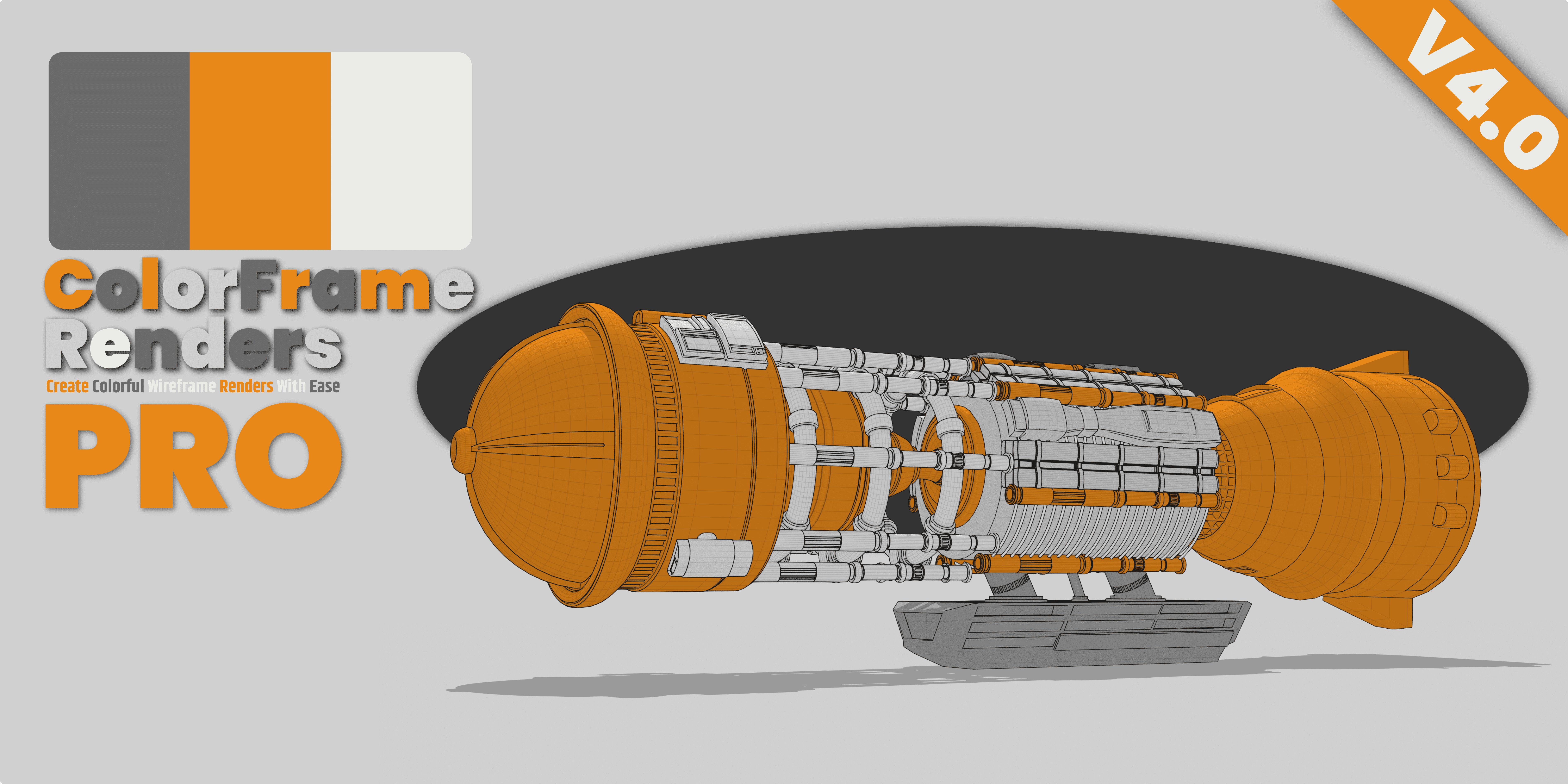 Colorframe Renders Pro V4.0 - Colorful Wireframe Renders Addon preview