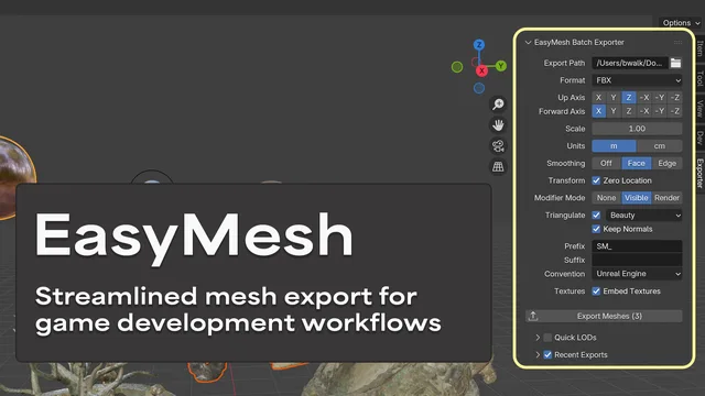 EasyMesh Batch Exporter preview