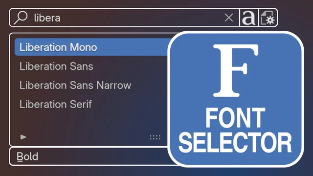 Font Selector preview