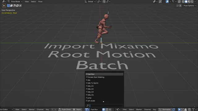 Import Mixamo - Root Motion preview