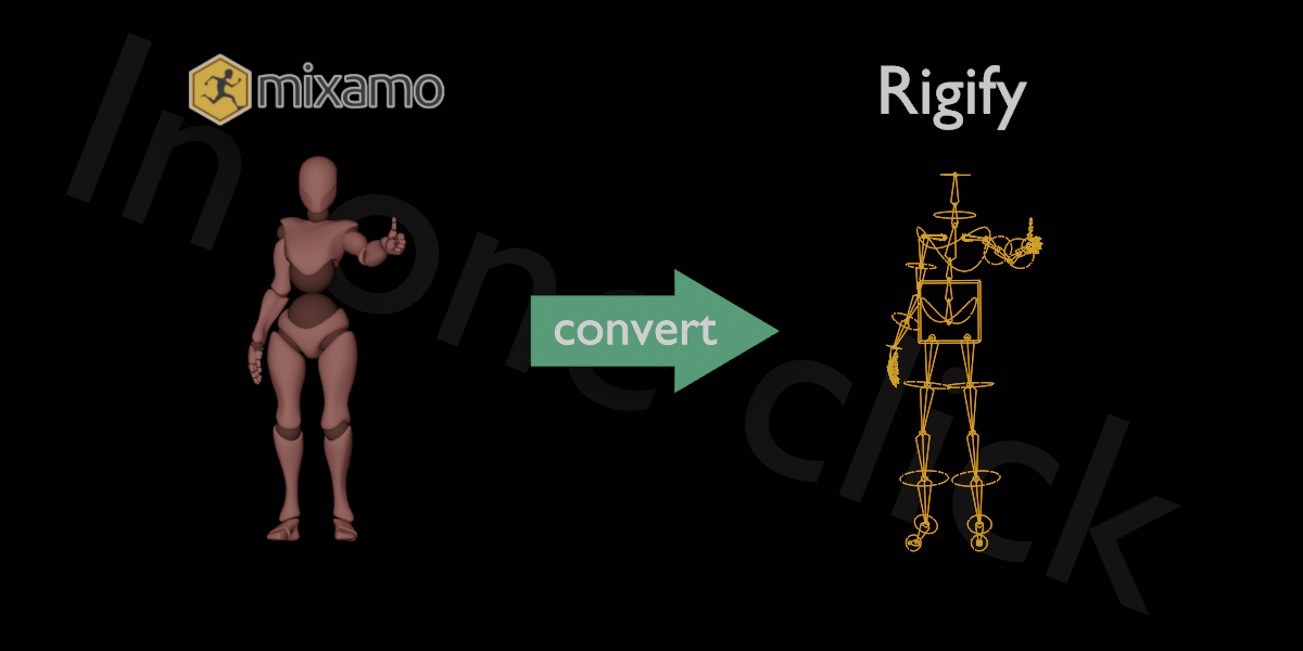 Mixamo To Rigify (In One Click) preview