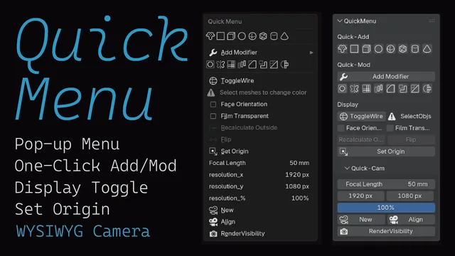 QuickMenu preview