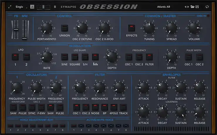 Synapse Audio Obsession v1.1 [WiN-OSX] preview