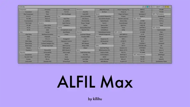 killihu ALFIL Max v1.2 [Max for Live] preview