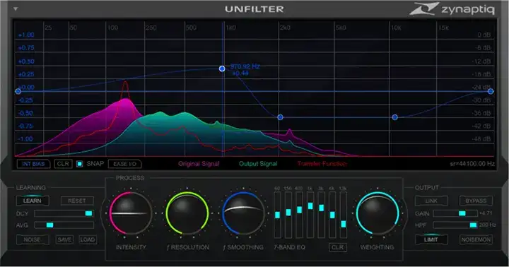 Zynaptiq UNFILTER [WiN] preview
