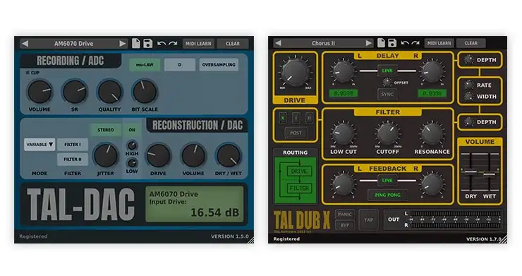 TAL-DAC and TAL-Dub-X [OSX] preview