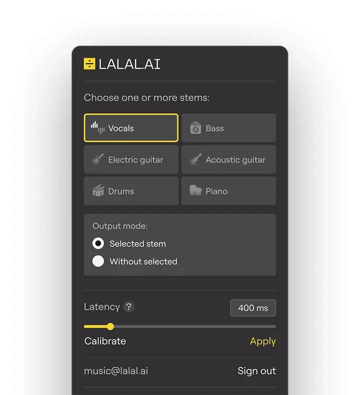 LALAL.AI VST Plugin [WiN] preview