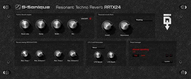 G-Sonique RRTX24 Resonant Techno Reverb [WiN] preview