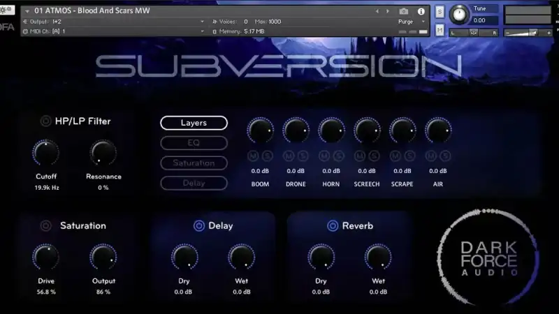 Dark Force Audio Subversion [KONTAKT] preview