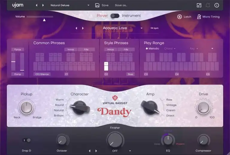 UJAM Virtual Bassist DANDY v2.1.1 [WiN] preview