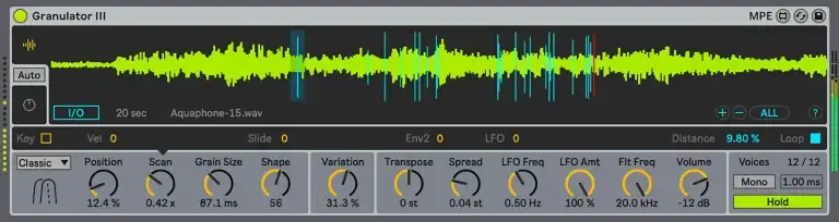 Robert Henke Granulator III [Ableton Live 12] preview