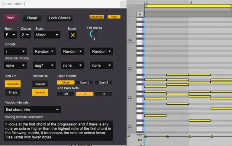 No Hassle Beats Chordprinter [Max for Live] preview