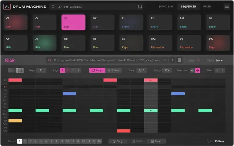 ADSR Drum Machine v1.4.0 [WiN-MAC] preview