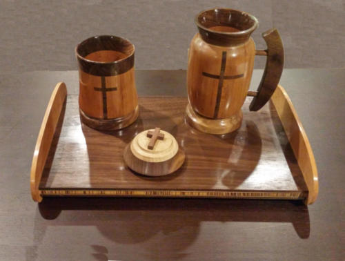 Cherry, Walnut  Maple Communion Set - Bill Buelow