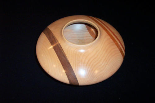 Hollow Form Maple Inlayed Bowl - Dick Hoffmann
