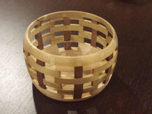 Turned Basket Bowl-Chris Campbel