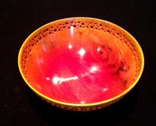 Yellow-Red Died Bowl - Dick Hoffmann