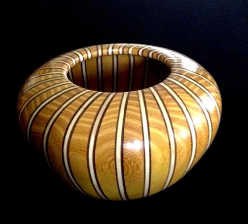 Yellowheart Spiral Bowl-Dick Hoffmann